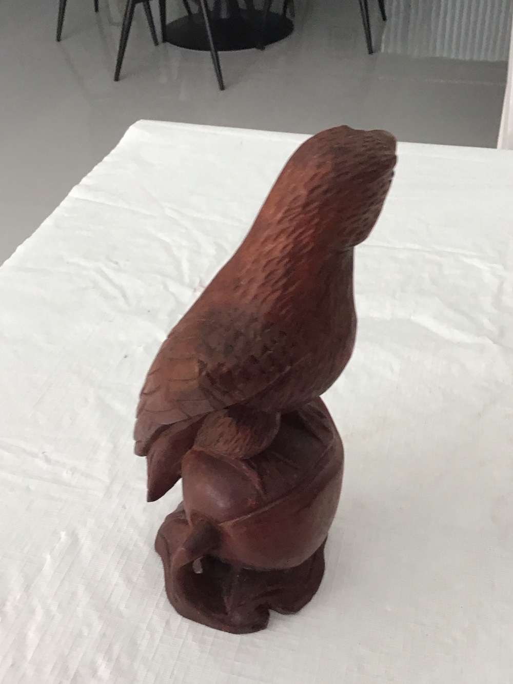 Hand-Carved Wood Eagle  Statue - Brown Decorative Bird  #197 - Picture 3 of 6